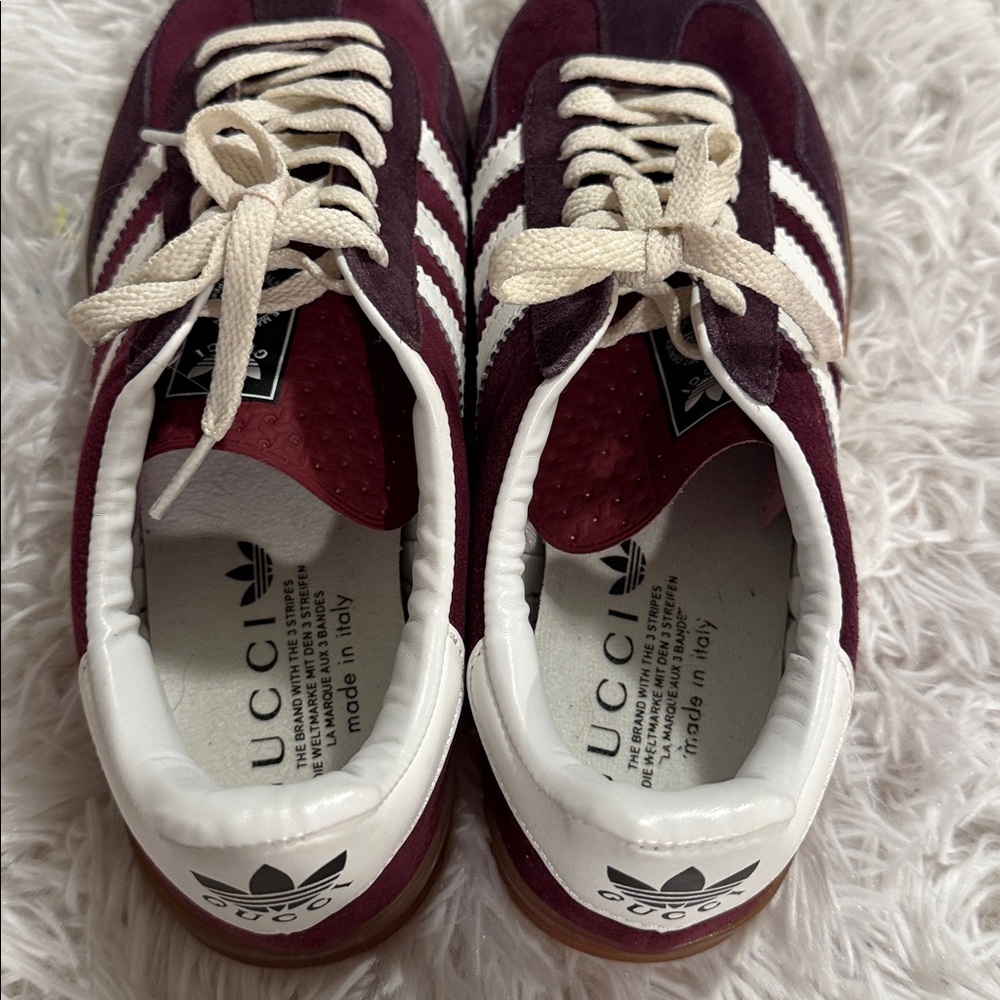 Adidas x Gucci Gazelle in burgundy size 7 men’s - Picture 6 of 14